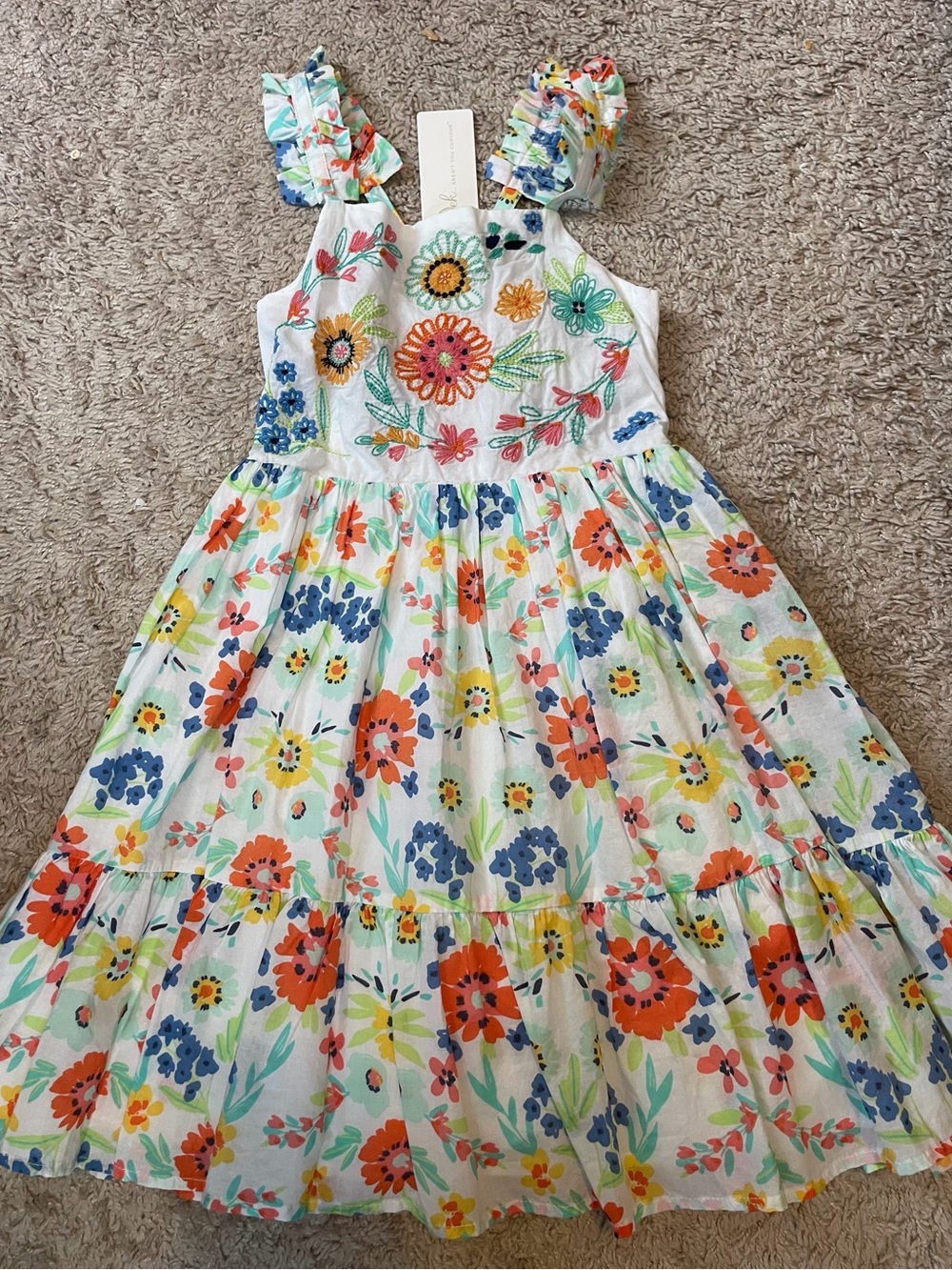 NWT Girls Peek Floral Dress